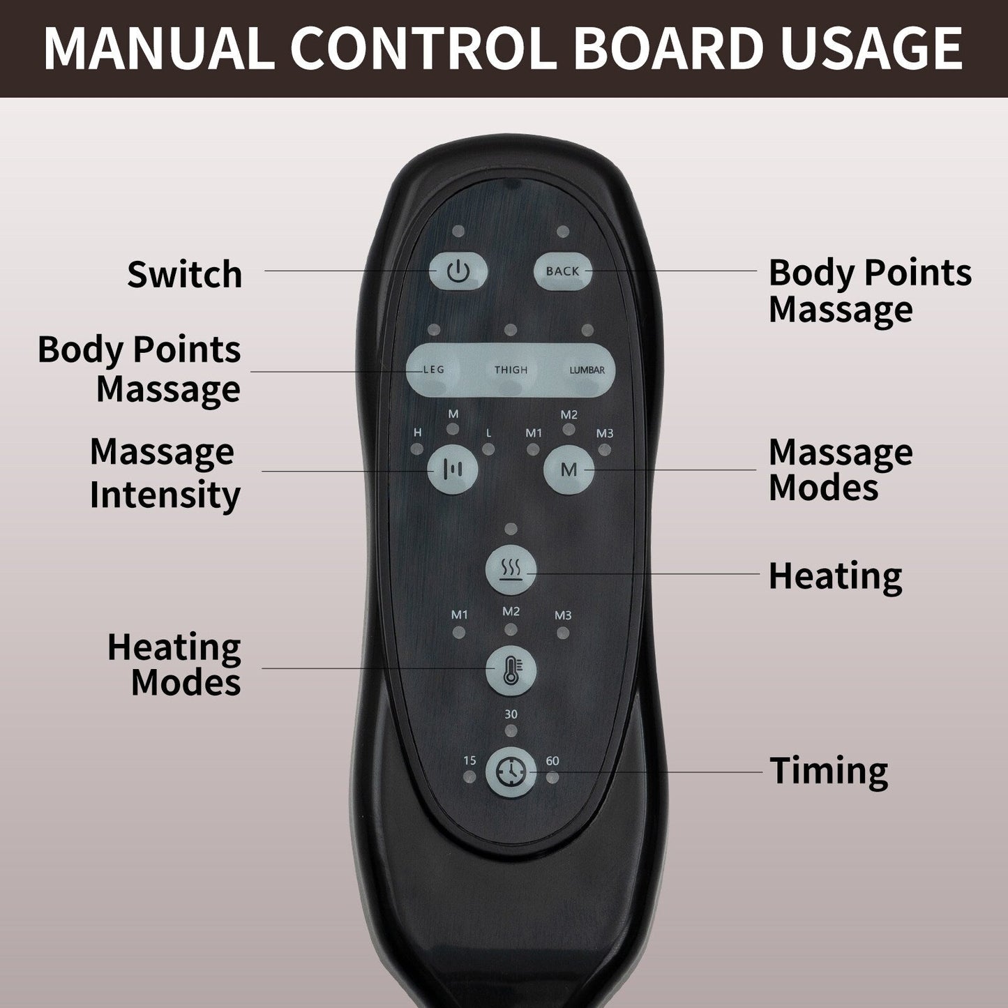 Poltrona reclinabile elettrica nera con motore Okin, massaggio vibrante a 8 punti, riscaldamento lombare, doppio portabicchieri e porte USB