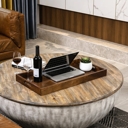 Vassoio da portata rettangolare in legno di noce nero KINWELL