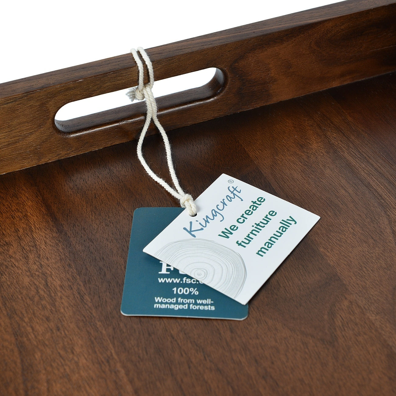 Vassoio da portata rettangolare in legno di noce nero KINWELL