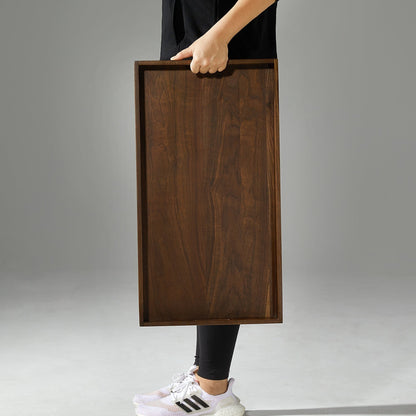 Vassoio da portata rettangolare in legno di noce nero KINWELL