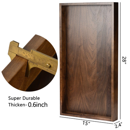 Vassoio da portata rettangolare in legno di noce nero KINWELL