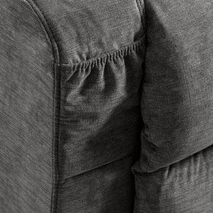 Poltrona reclinabile elettrica blu con riscaldamento, massaggio, infinite possibilità di reclinazione, porte USB e tasche laterali