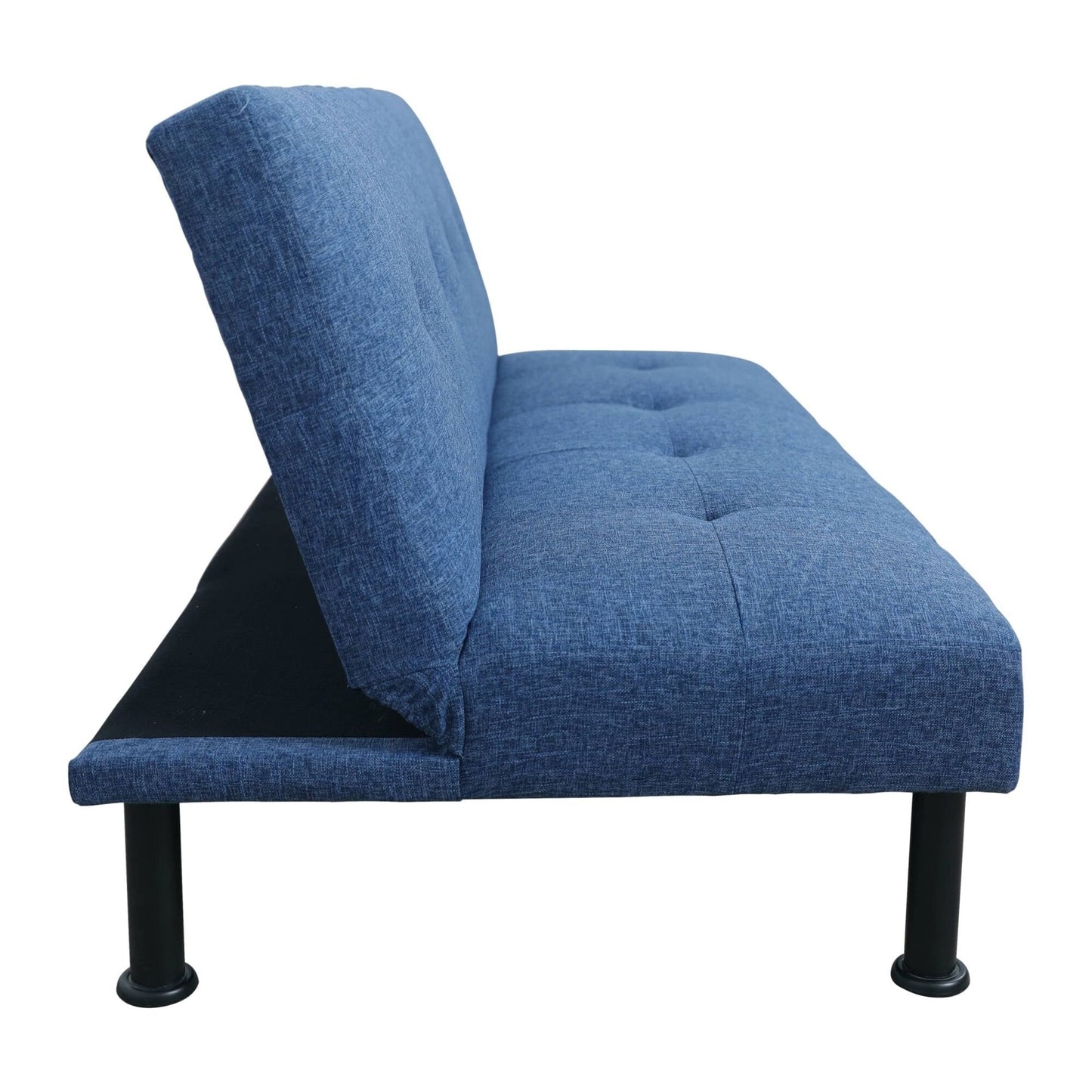 Divano letto in lino blu per soggiorno