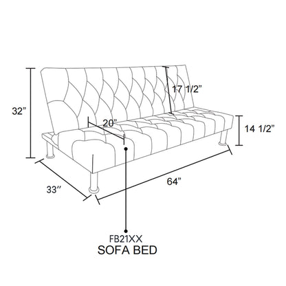 Divano letto in lino blu per soggiorno