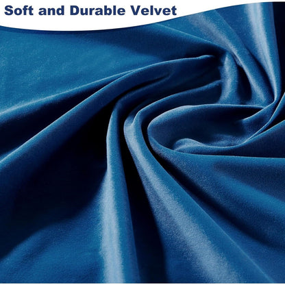 Divano letto trasformabile in futon moderno blu da 78 posti con 2 cuscini e schienale per soggiorno