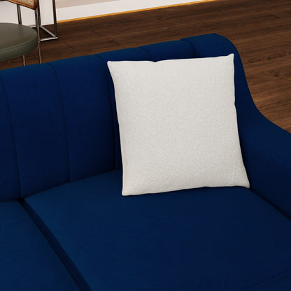 Divano moderno blu 81.89 in velluto a 3 posti con dettagli dorati e cuscini morbidi per il soggiorno