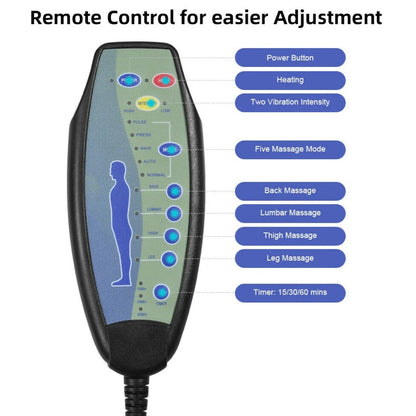 Poltrona reclinabile blu con massaggio riscaldato a 8 punti, estetica moderna e comfort elevato per il relax