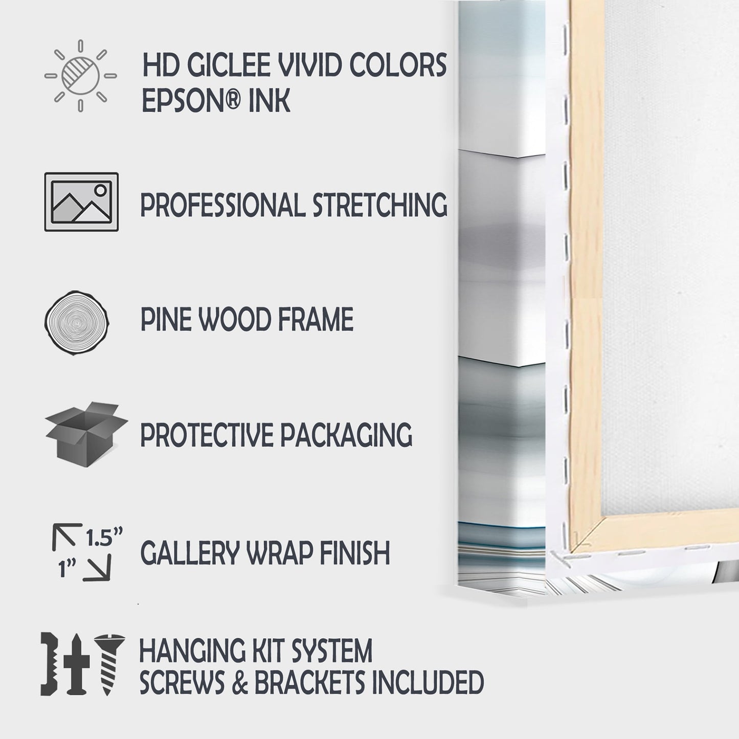 Spiaggia blu con tramonto lontano - Tela artistica da parete con spiaggia