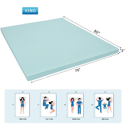 Materasso in spugna blu a lento rimbalzo con coprimaterasso