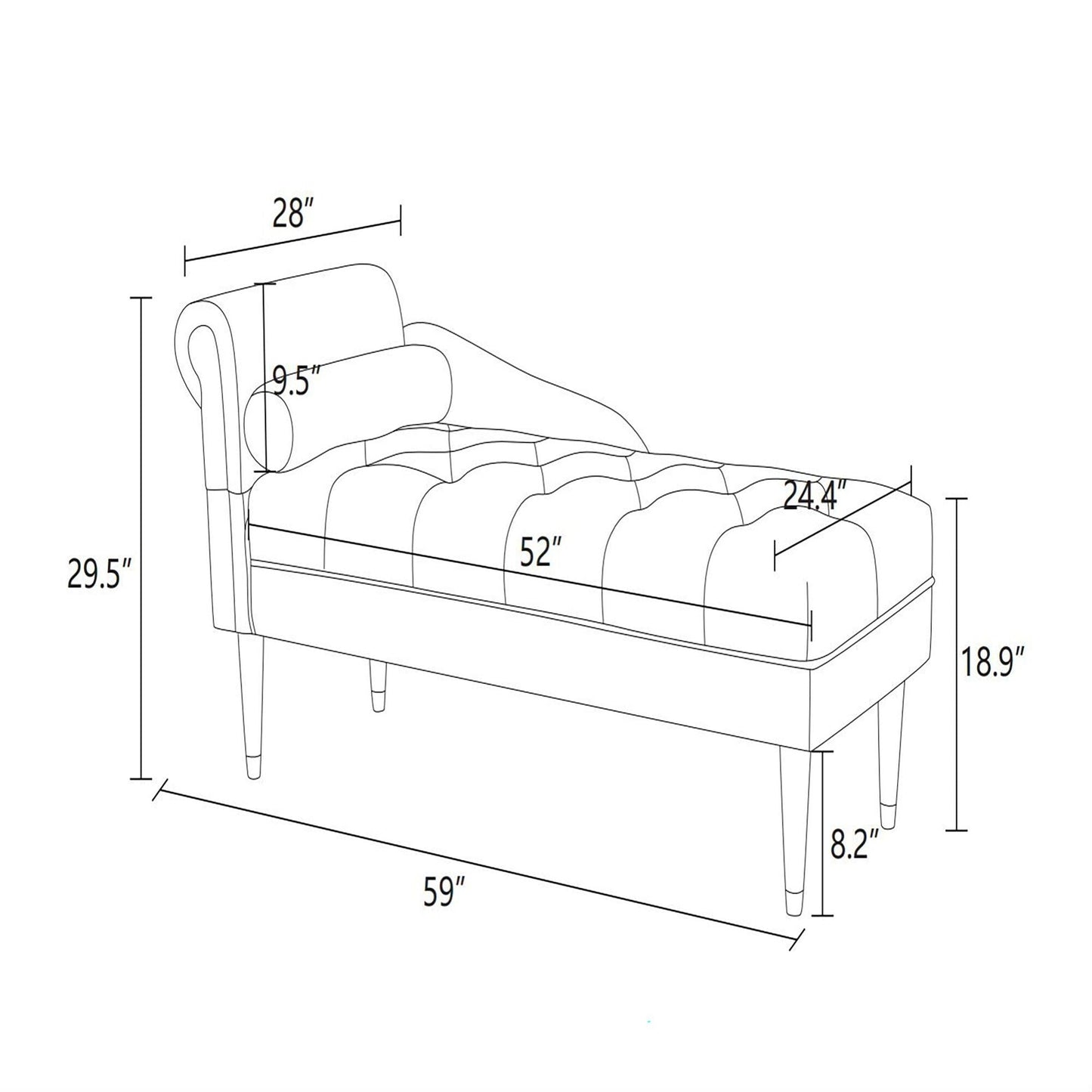 Poltrona da soggiorno in tessuto BlueFluffy