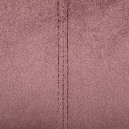 Divano a 3 posti in velluto rosa con cuciture a canale e gambe in metallo