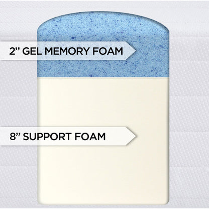 Materasso matrimoniale in memory foam gel Bodipedic Essentials da 10 pollici
