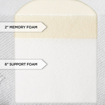 Materasso in memory foam Essentials da 8 pollici Queen-size