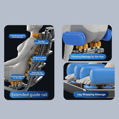Poltrona massaggiante per il corpo con gravità zero, 20 airbag, calore, telecomando LCD, 8 rulli, 5 modalità e tecniche di massaggio