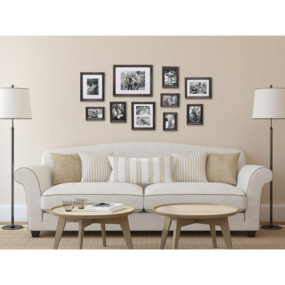 Kate and Laurel Bordeaux set di 10 cornici da parete in legno