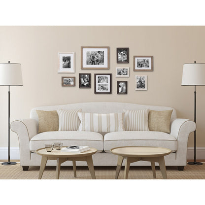 Kate and Laurel Bordeaux set di 10 cornici da parete in legno