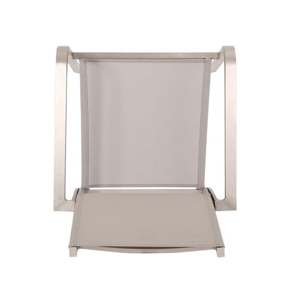 Boris Outdoor Modern, set da pranzo in alluminio da 4 posti con piano in finto legno di Christopher Knight Home