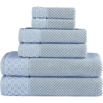 Collezione Boston Towel, lussuosi e morbidi asciugamani in cotone turco, 2 grandi asciugamani da bagno, 2 salviette e 2 asciugamani per le mani (set da 6)