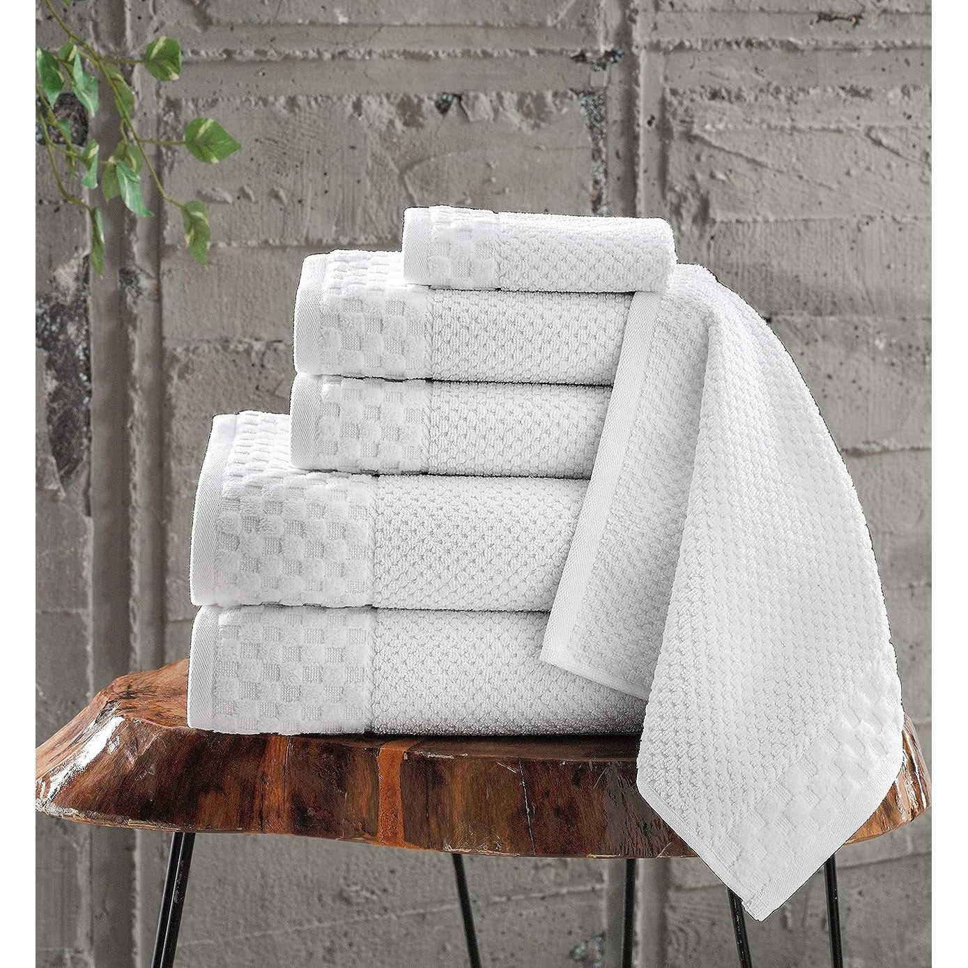 Collezione Boston Towel, lussuosi e morbidi asciugamani in cotone turco, 2 grandi asciugamani da bagno, 2 salviette e 2 asciugamani per le mani (set da 6)