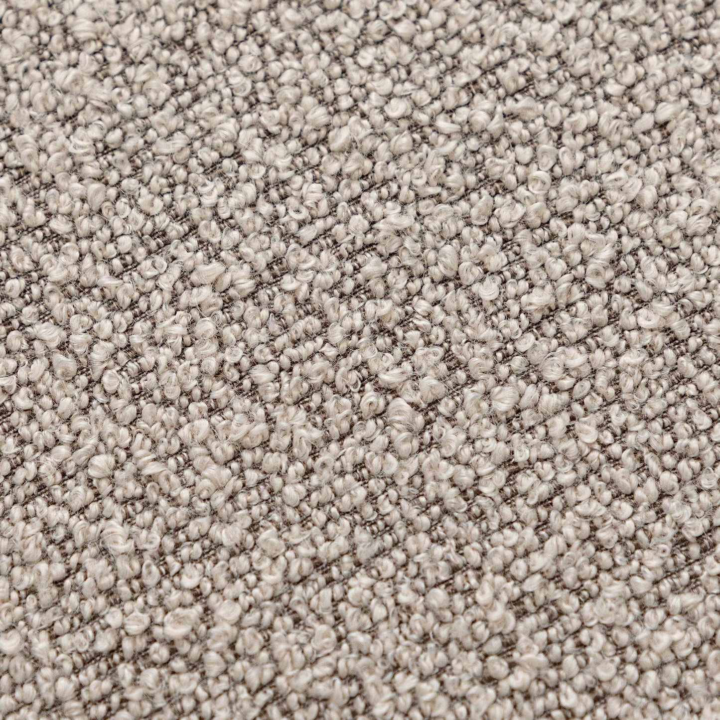 Divano a due posti imbottito in tessuto Boucle KINWELL con cuscini