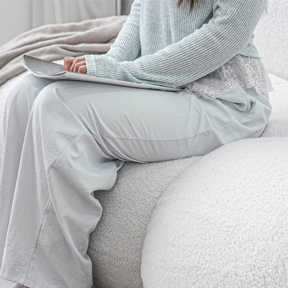 Divano moderno senza cornice con rivestimento in boucle