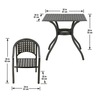 Set da pranzo per tutte le stagioni Bourton Collection da 5 pezzi di National Tree Company - 32 pollici