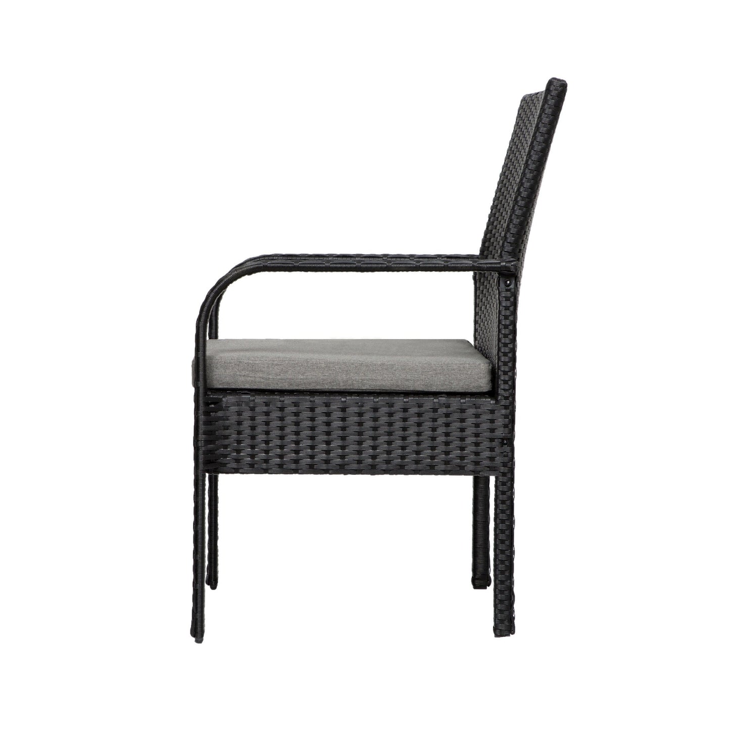 Set da patio bistrot in vimini Bradbury Outdoor da 3 pezzi con cuscini