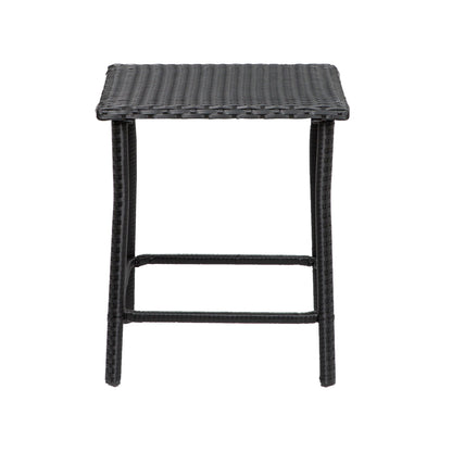 Set da patio bistrot in vimini Bradbury Outdoor da 3 pezzi con cuscini