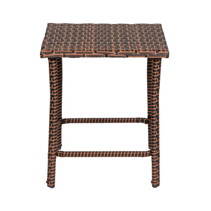 Set da patio bistrot in vimini Bradbury Outdoor da 3 pezzi con cuscini