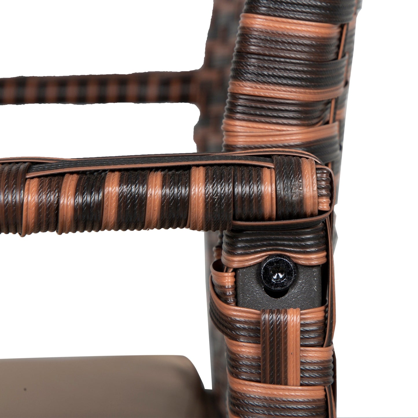 Set da patio bistrot in vimini Bradbury Outdoor da 3 pezzi con cuscini