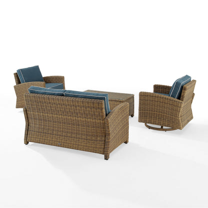 Crosley Bradenton 4 pezzi set da conversazione girevole a dondolo