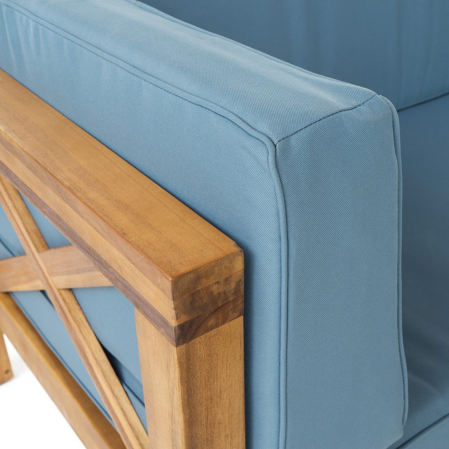 Set da esterno componibile Brava Acacia di Christopher Knight Home - 88,50 L x 88,50 W x 26,50 H