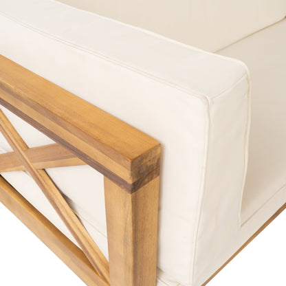 Set da esterno componibile Brava Acacia di Christopher Knight Home - 88,50 L x 88,50 W x 26,50 H