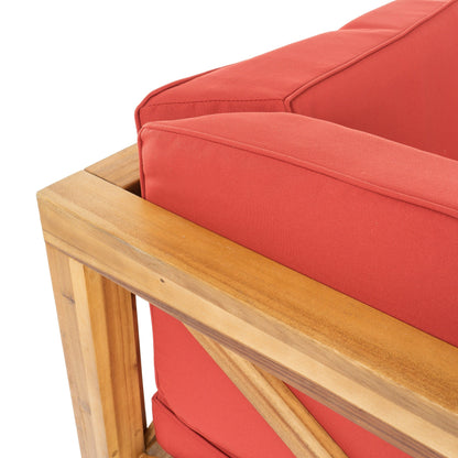 Set da esterno componibile Brava Acacia di Christopher Knight Home - 88,50 L x 88,50 W x 26,50 H