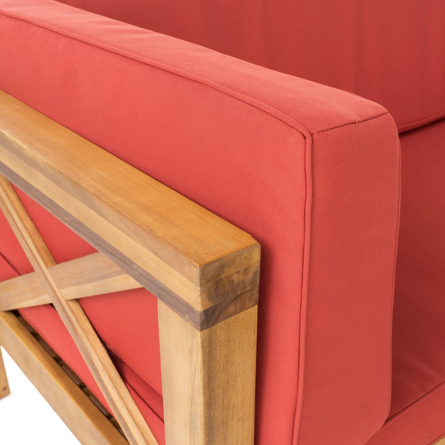 Set da esterno componibile Brava Acacia di Christopher Knight Home - 88,50 L x 88,50 W x 26,50 H