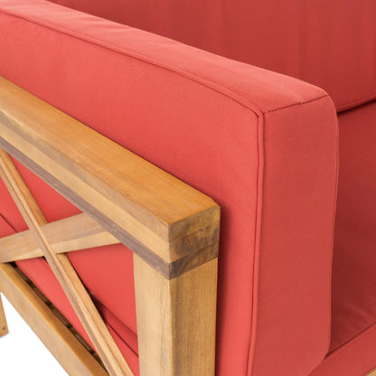 Set da esterno componibile Brava Acacia di Christopher Knight Home - 88,50 L x 88,50 W x 26,50 H