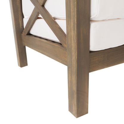 Set da esterno componibile Brava Acacia di Christopher Knight Home - 88,50 L x 88,50 W x 26,50 H