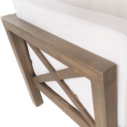 Set da esterno componibile Brava Acacia di Christopher Knight Home - 88,50 L x 88,50 W x 26,50 H