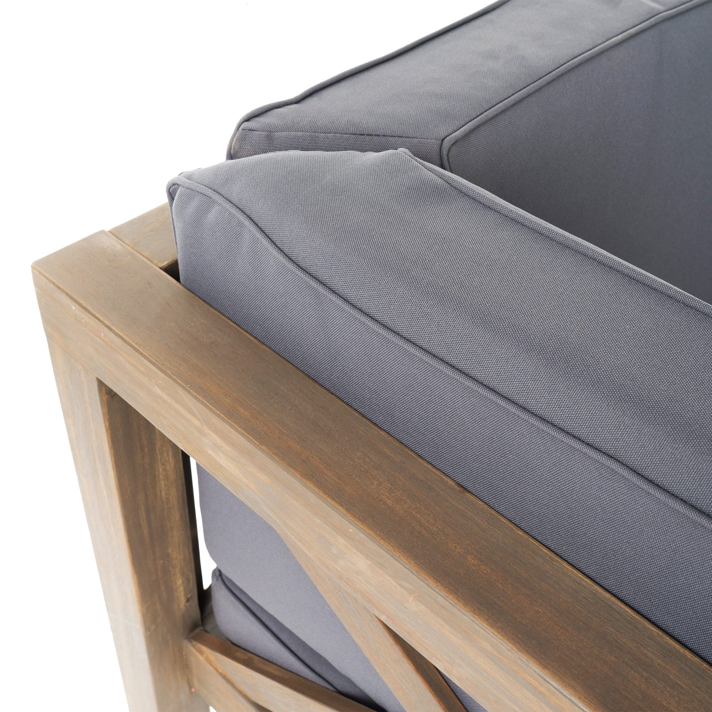 Set da esterno componibile Brava Acacia di Christopher Knight Home - 88,50 L x 88,50 W x 26,50 H