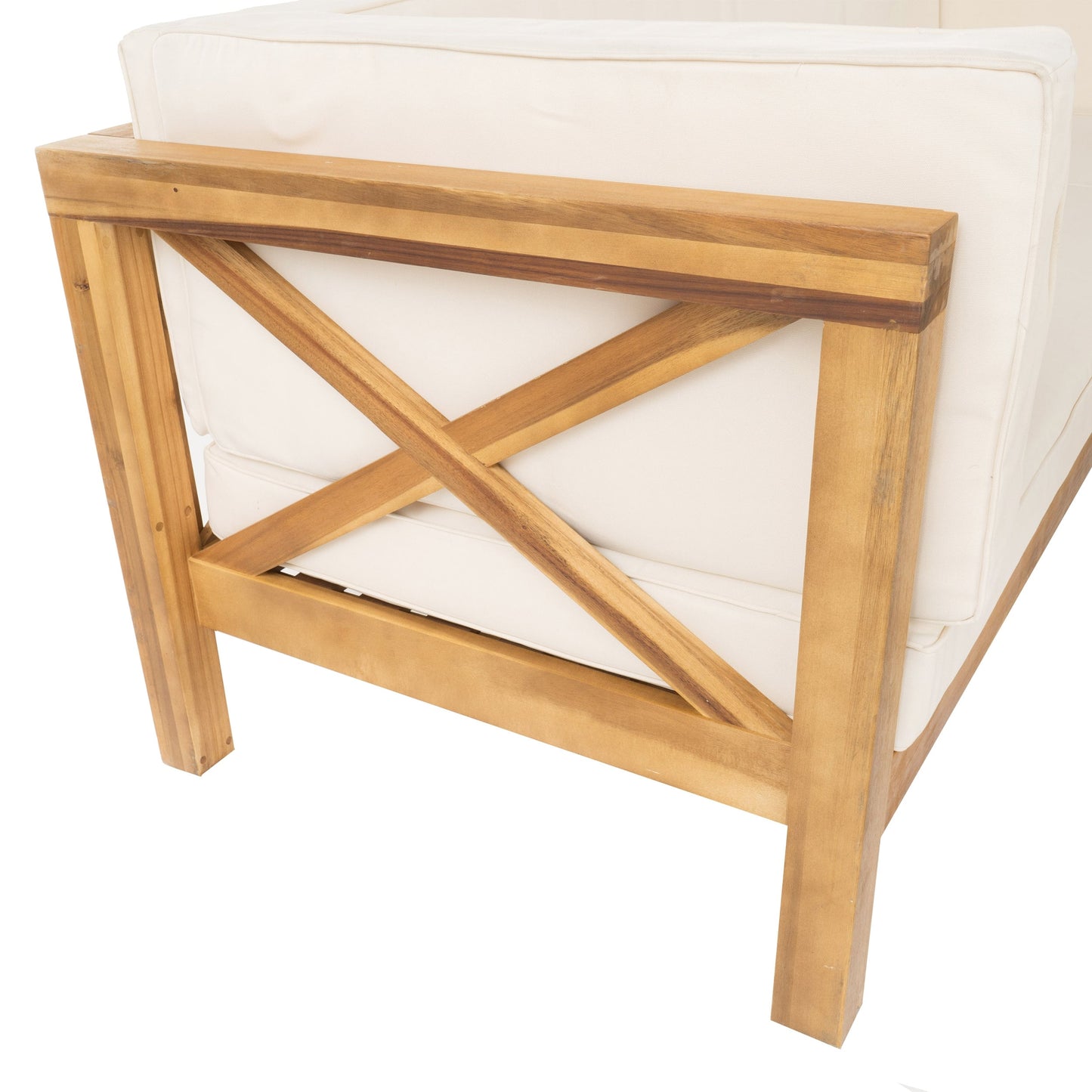 Set da esterno componibile Brava Acacia di Christopher Knight Home - 88,50 L x 88,50 W x 26,50 H