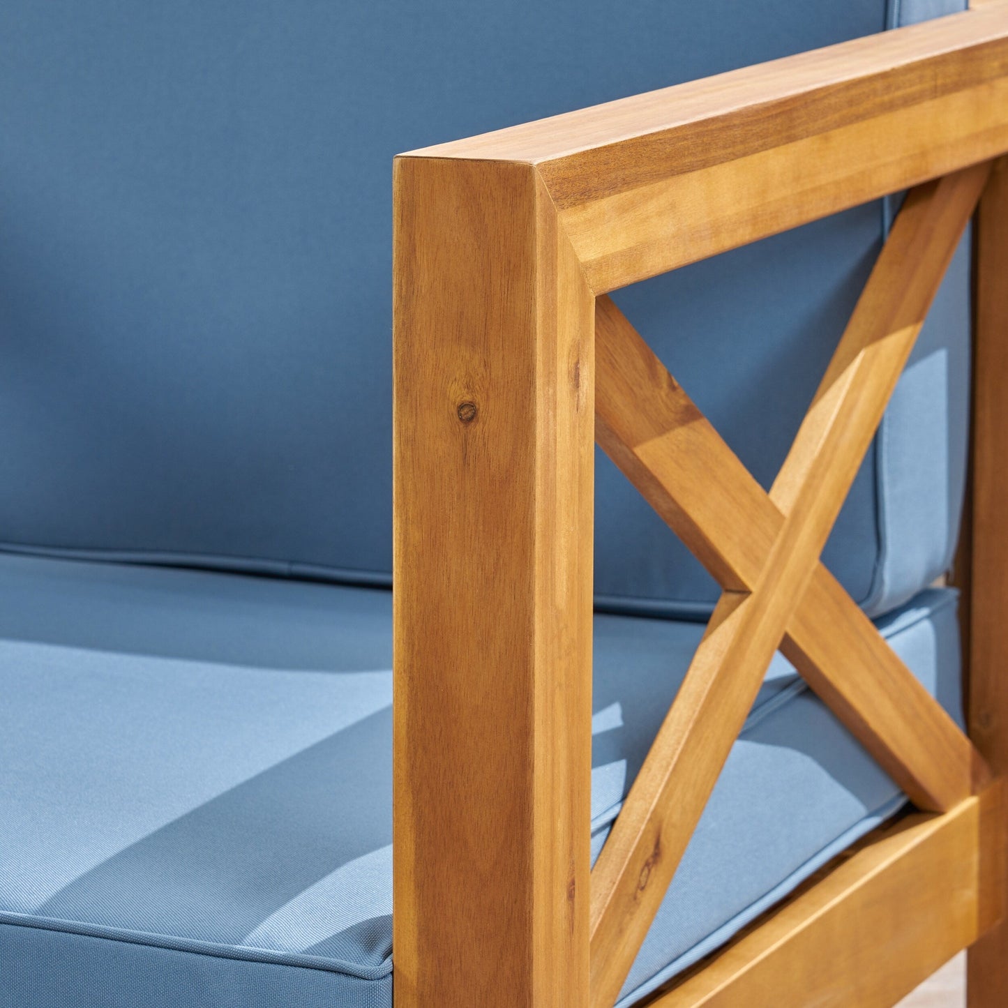 Set da esterno Brava in legno di acacia da 6 pezzi di Christopher Knight Home