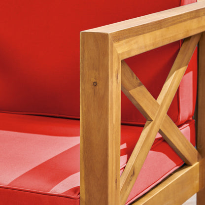 Set da esterno Brava in legno di acacia da 6 pezzi di Christopher Knight Home