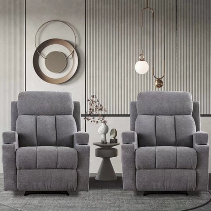 Poltrona reclinabile massaggiante e divano singolo manuale con telecomando