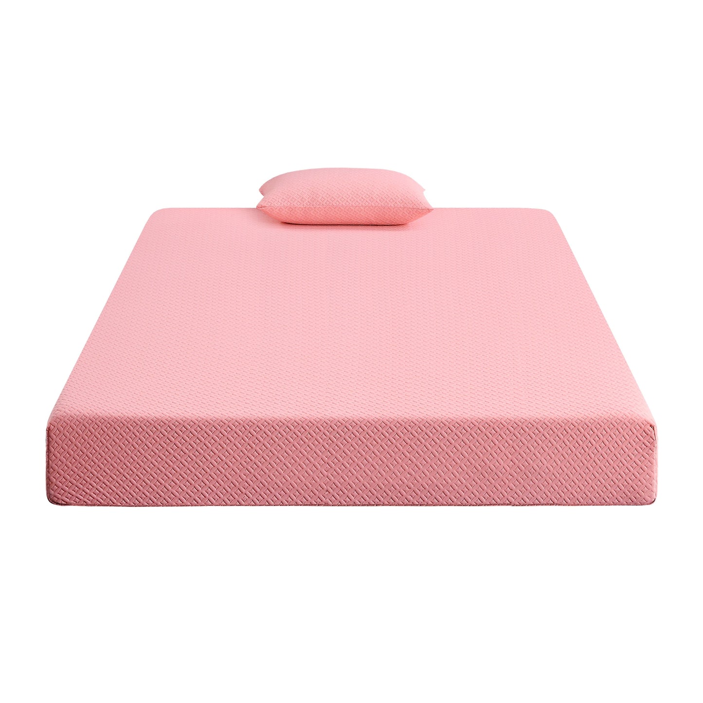 Set di materasso e cuscino in tessuto traspirante, materasso in memory foam con infusione di gel in una scatola