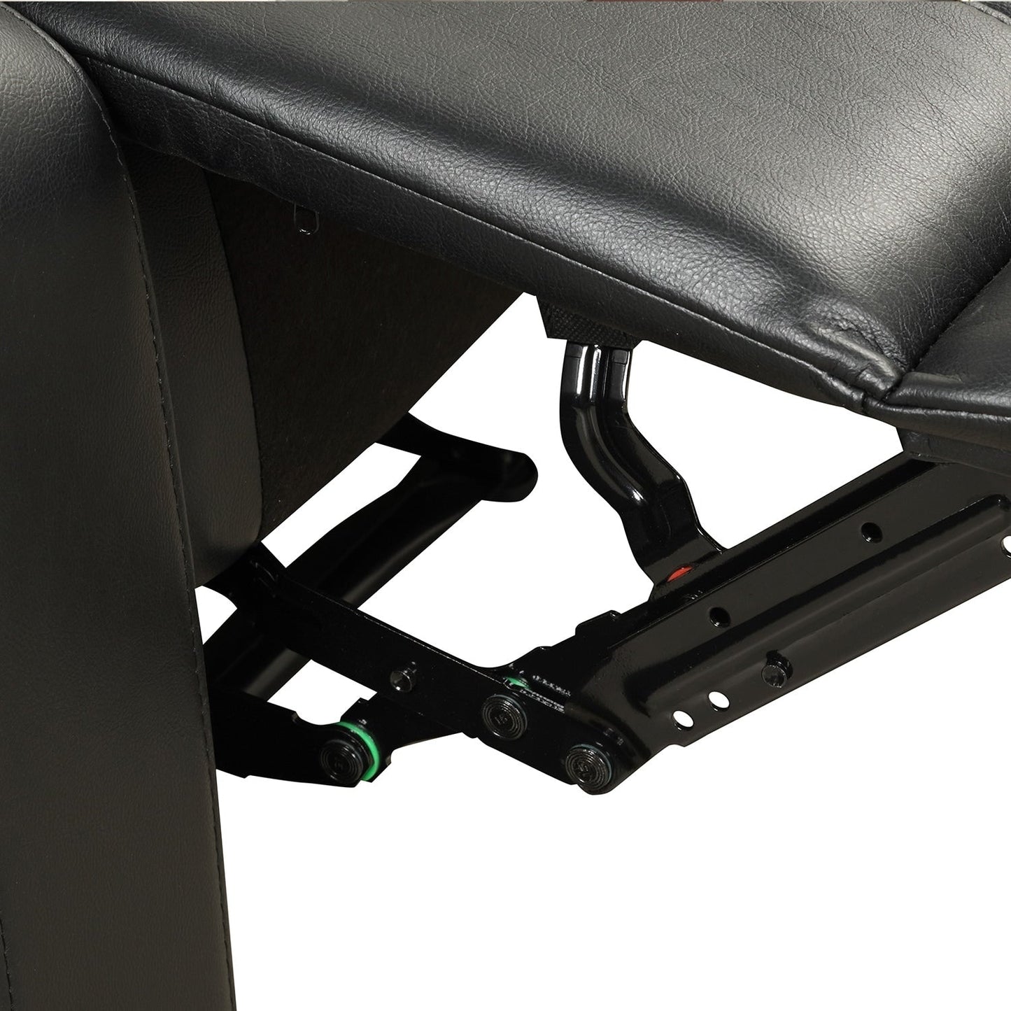 Poltrona reclinabile manuale in similpelle traspirante con braccioli e schienale imbottiti