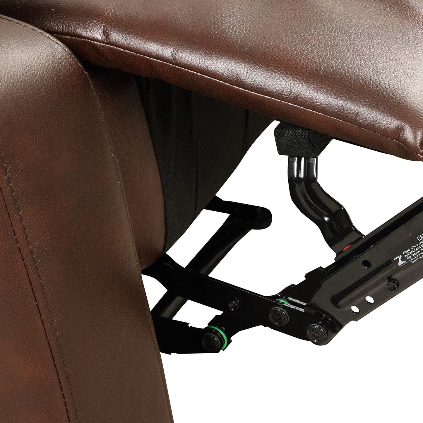 Poltrona reclinabile manuale in similpelle traspirante con braccioli e schienale imbottiti