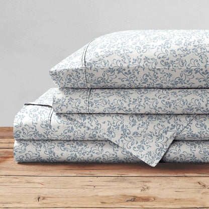 Set di lenzuola stampate in percalle di cotone Brielle Home