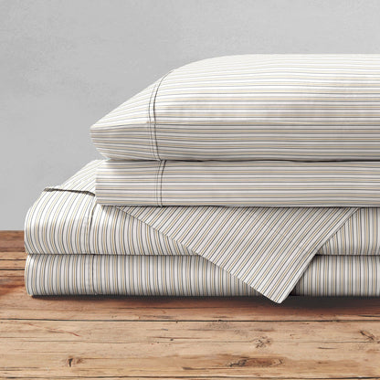 Set di lenzuola stampate in percalle di cotone Brielle Home