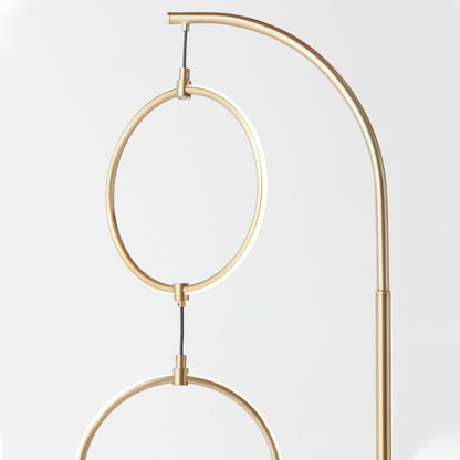 Lampada da terra super luminosa a LED Brightech Nova da 74 pollici con 3 anelli luminosi industriali e dimmer a 3 vie