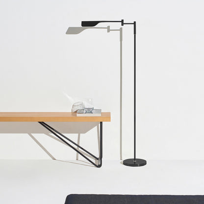 Lampada da terra a LED Brightech Leaf da 53 pollici con dimmer industriale a 3 vie e paralume Empire in metallo ottone